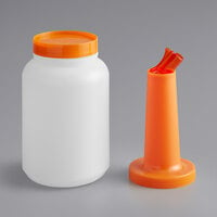 Choice 2 Qt. Pour Bottle with Orange Neck and Cap