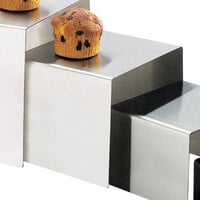 Cal-Mil 239-6 7" x 6" Stainless Steel Open Square Riser