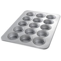 Chicago Metallic 45305 15 Cup 10.5 oz. Glazed Aluminized Steel Mini Cake / Jumbo Muffin Pan - 17 7/8" x 25 7/8"