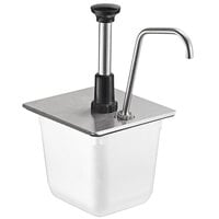Server 83400 Stainless Steel 1 oz. Pump with Lid for 1/6 Size 6 inch Deep Hotel Pan