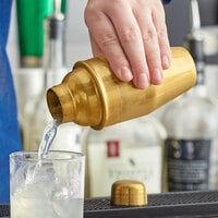 Franmara Tavern 8 oz. Gold-Plated Cobbler Cocktail Shaker 8404G BXR