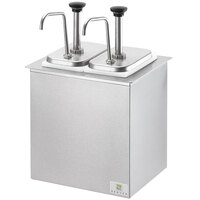 Server Stainless Steel Insulated Drop-In Pump Dispenser with 2 Fountain Jars and 2 Stainless Steel Pumps