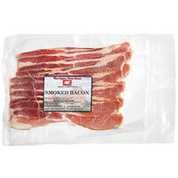 Warrington Farm Meats 12-14 Count Original Smoked Sliced Bacon 1 lb. - 10/Case