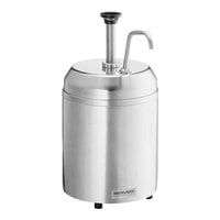 Server 3 Qt. Insulated Stainless Steel Chilled Thick Condiment Dispenser with Ice Packs