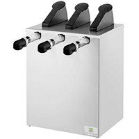 Server Slim Express System Stainless Steel Triple Countertop Pump Dispenser for 96 oz. / 0.75 Gallon