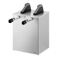 Server Express System Stainless Steel Double Countertop Pump Dispenser for 1.5 Gallon / 6 Qt. Pouches