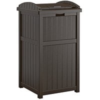 Suncast Trash Hideaway GH1732J 23 Gallon Brown Outdoor Waste Container
