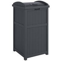 Suncast Trash Hideaway GH1732C 23 Gallon Dark Gray Outdoor Waste Container