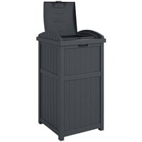 Suncast Trash Hideaway GH1732C 23 Gallon Dark Gray Outdoor Waste Container