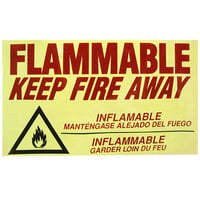 Eagle Manufacturing C97S Small Flammable Warning Decal 10 1/4 inch x 6 1/2 inch