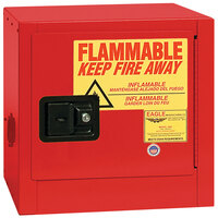 Eagle Manufacturing 2 Gallon Red Flammable Liquid Safety Cabinet with Self-Closing Door - 1900XRED