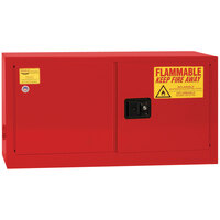 Eagle Manufacturing ADD14XRED Red Flammable Liquid Cabinet with 2 Self-Closing Doors, 2 Shelves, and 15 Gallon Capacity