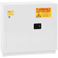 Eagle Manufacturing 22 Gallon White Flammable Liquid Safety Cabinet with 2 Manual-Closing Doors - 1971XWHTE