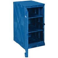 Eagle Manufacturing M12CRA Blue Modular Polyethylene Acid / Corrosive Safety Cabinet with 2 Shelves, and 12 Gallon Capacity