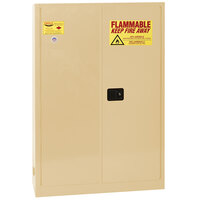 Eagle Manufacturing 4510XBEI Beige Flammable Liquid Cabinet with 2 Self-Closing Doors, 3 Shelves, and 45 Gallon Capacity