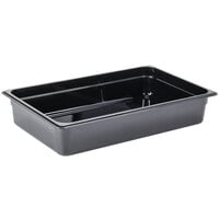 Cambro 14HP110 H-Pan™ Full Size Black High Heat Plastic Food Pan - 4" Deep