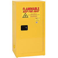 Eagle Manufacturing 16 Gallon Yellow Flammable Liquid Safety Cabinet with Self-Closing Door - 1905X