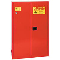 Eagle Manufacturing PI45X Red Paint Safety Cabinet with 2 Self-Closing Sliding Doors, 5 Shelves, and 60 Gallon Capacity