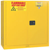 Eagle Manufacturing YPI32X Yellow Paint Safety Cabinet with 2 Manual-Closing Doors, 3 Shelves, and 40 Gallon Capacity