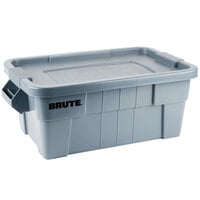 Rubbermaid FG9S3000 Gray Brute 14 Gallon NSF Tote with Lid