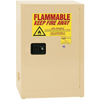 Eagle Manufacturing 12 Gallon Beige Flammable Liquid Safety Cabinet with Manual-Closing Door - 1925XBEI