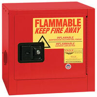 Eagle Manufacturing 2 Gallon Red Flammable Liquid Safety Cabinet with Manual-Closing Door - 1901XRED