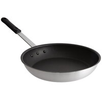 14 inch Aluminum Non-Stick Fry Pan with Black Silicone Handle