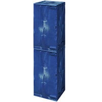 Eagle Manufacturing M24CRA Blue Modular Polyethylene Acid / Corrosive Safety Cabinet with 4 Shelves, and 24 Gallon Capacity