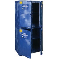Eagle Manufacturing M48CRA Blue Modular Polyethylene Acid / Corrosive Safety Cabinet with 8 Shelves, and 48 Gallon Capacity