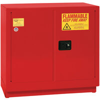 Eagle Manufacturing 22 Gallon Red Flammable Liquid Safety Cabinet with 2 Manual-Closing Doors - 1971XRED