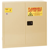 Eagle Manufacturing 3010XBEI Beige Flammable Liquid Cabinet with 2 Self-Closing Doors, 2 Shelves, and 30 Gallon Capacity