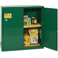 Eagle Manufacturing PEST32X Green Pesticide Safety Cabinet with 2 Manual-Closing Doors, 1 Shelf, and 30 Gallon Capacity