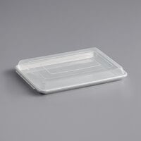 Choice Half Size 19 Gauge 13" x 18" Wire in Rim Aluminum Sheet Pan with Cover