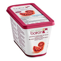 Les Vergers Boiron Sicilian Blood Orange 100% Fruit Puree 2.2 lb. - 3/Case