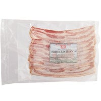 Warrington Farm Meats Frozen 12-14 Count Smoked Sliced Bacon 1 lb. - 10/Case