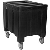IRP 3151079 Black Ice Caddy 200 lb. Mobile Ice Bin / Beverage Merchandiser