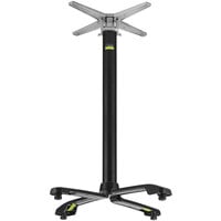 FLAT Tech SX26 26" x 26" Black Self-Stabilizing Aluminum Bar Height Table Base Flip Top Mechanism