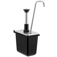 Server 87249 Stainless Steel 1 oz. Fountain Pump with Tall Spout and Lid for 1/9 Size Jar