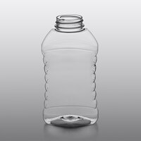 11 oz. (16 oz. Honey Weight) Ribbed Hourglass PET Honey Bottle - 295/Case