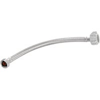 EF-TC-12FBC-12 12 inch Stainless Steel Braided Toilet Connector with 1/2 inch FIP x 7/8 inch Ballcock