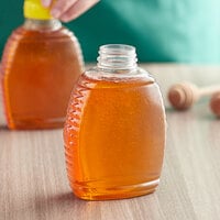 16 oz. (24 oz. Honey Weight) Queenline PET Honey Bottle - 215/Case
