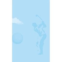 8 1/2 inch x 11 inch Menu Paper - Country Club Themed Golf Silhouette Design - 100/Pack