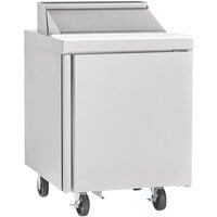 Delfield 4427NP-8 27 inch Front Breathing 1 Door Refrigerated Sandwich Prep Table