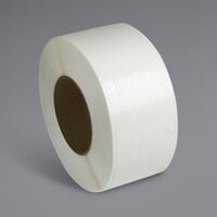 Lavex Industrial 12900 inch x 3/8 inch White Polypropylene Strapping Coil with 8 inch x 8 inch Core