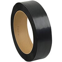 PAC Strapping Products 9000" x 1/2" Black 20 lb. Polypropylene Strapping Coil with 16" x 6" Core