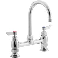 Waterloo Deck Mount Faucet with 6 inch Gooseneck Spout and 8 inch Centers