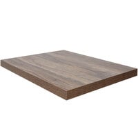 BFM Seating Relic 30 inch x 72 inch Knotty Pine Rectangular 2 inch Thick Table Top