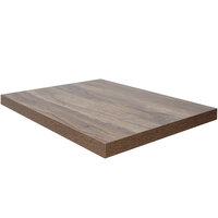 BFM Seating Relic 30 inch x 60 inch Knotty Pine Rectangular 2 inch Thick Table Top