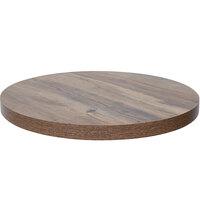 BFM Seating Relic 36 inch Knotty Pine Round 2 inch Thick Table Top
