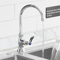 Waterloo Deck Mount Single Temperature Faucet with 6 inch Gooseneck Spout and Single Inlet